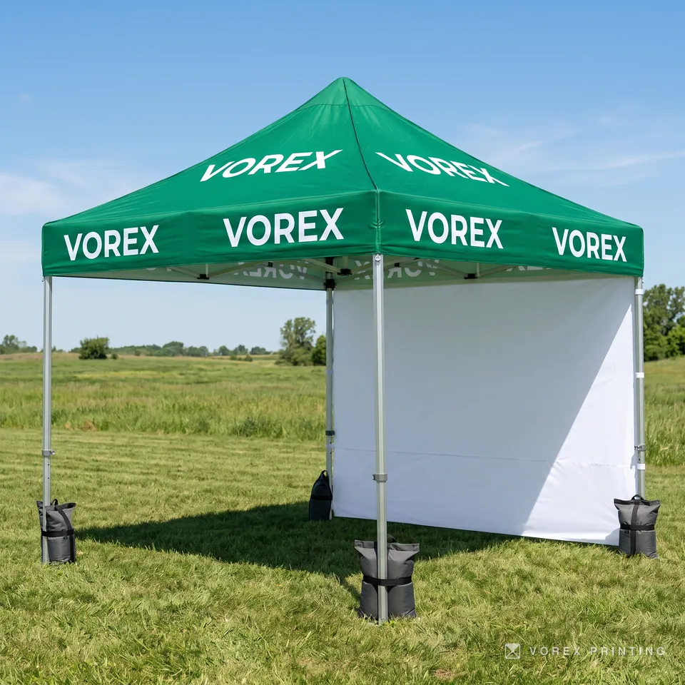 Custom printed canopy tent by Vorex Printing
